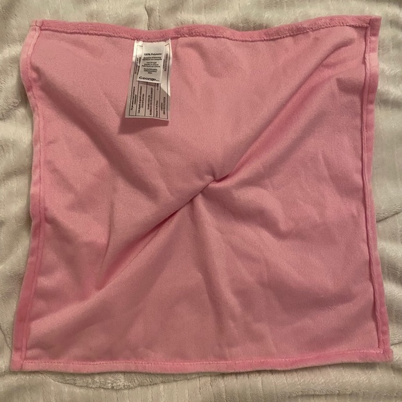 George Bunny Rabbit Pink Eyes Closed Walmart Plush Baby Security Blanket Lovey - Picture 3 of 3